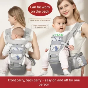 Newborn 2026 Ergonomic Baby Carrier Backpack Infant Baby Hipseat Carrier Front Facing Ergonomic Kangaroo Baby Wrap Sling Travel
