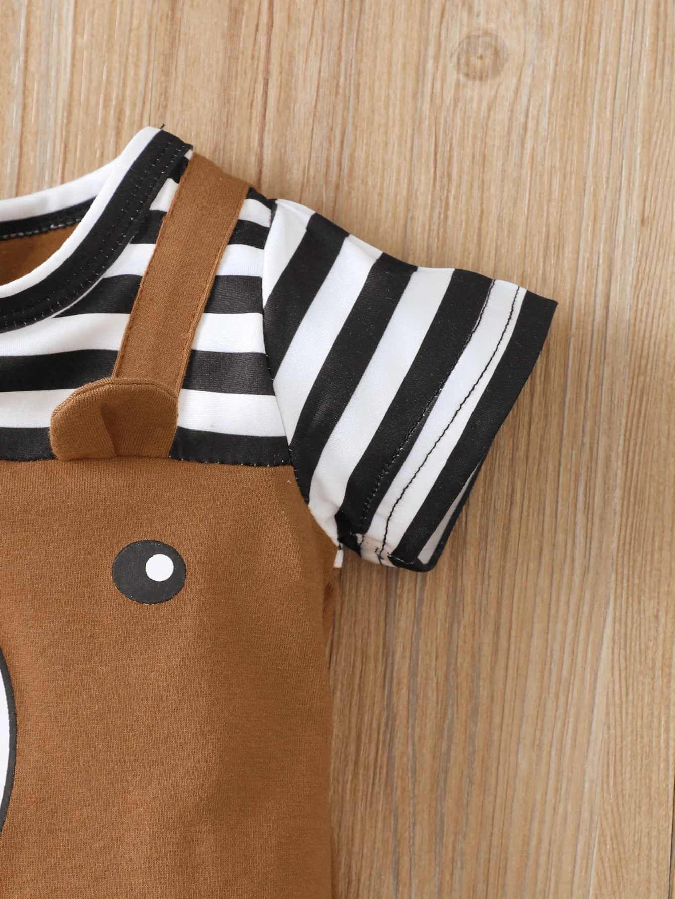 Newborn Baby Boy Clothes Infant Cute Bears Romper Retro Short Sleeves Print Bodysuit 2Pcs Toddler Baby Boy Jumpsuit Summer Plays - Image 4