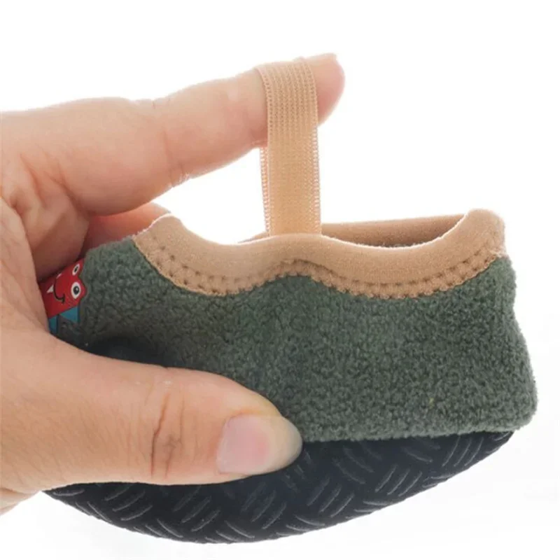 Newborn Baby Boys Girls Anti Slip Cartoon Shoes Winter Indoor Outdoor Slippers Infant Floor First Walk Shoes with Rubber Sole - Image 6