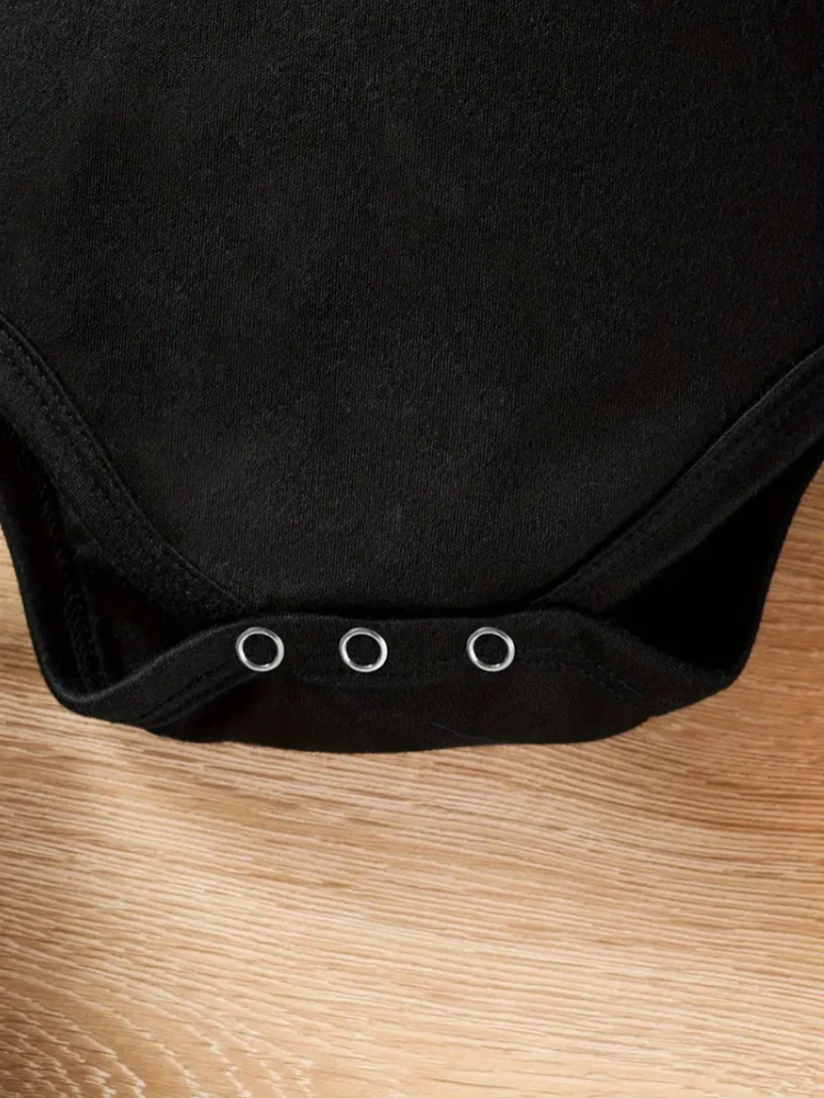 Newborn Baby Boys Girls Clothes Infant Cartoon Daddy and Me Print Funny Short Sleeve Bodysuit Summer Romper Infant Jumpsuit - Image 6