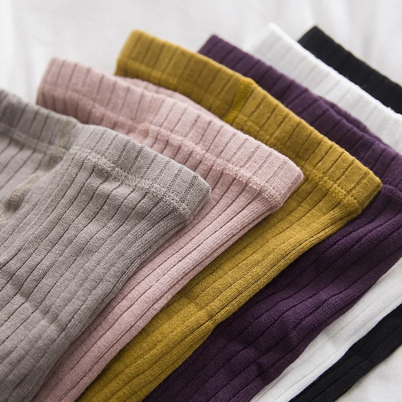 Newborn Baby Girl Breathable Long Pants Infant Kids Student Knitted Leggings Toddler Boy Children Stripe Warm Soft Cotton tights - Image 6