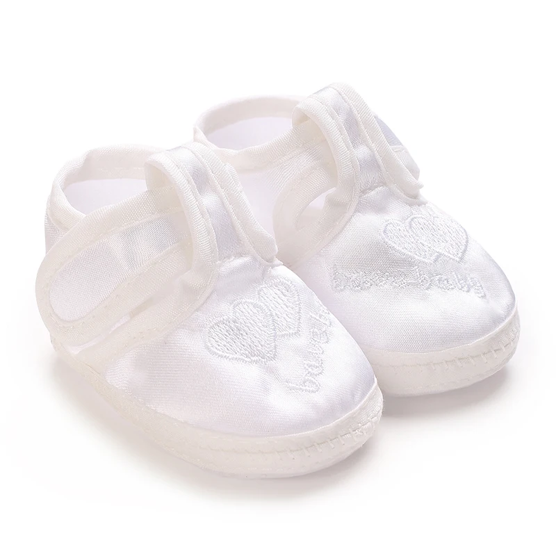Newborn Baby's First Baptist Shoe: Newborn Boys and Girls' White Baptist Shoes Soft Sole Walking Shoes Multiple Styles-9CM/10CM - Image 2
