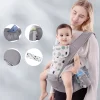 Newborn Ergonomic Baby Carrier Backpack Gray Infant Baby Hipseat Carrier Front Facing Ergonomic Kangaroo Baby Wrap Sling Travel