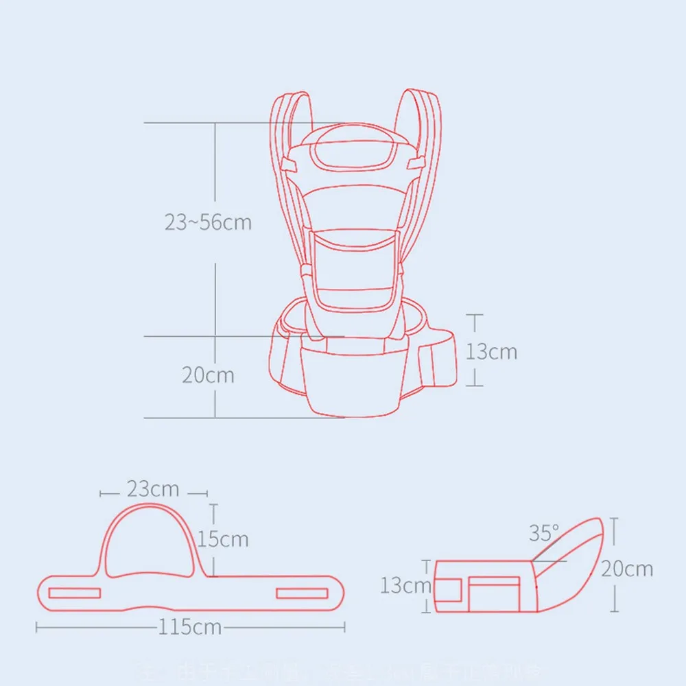 Newborn Ergonomic Baby Carrier Backpack Infant Baby Hipseat Carrier Front Facing Ergonomic Kangaroo Baby Wrap Sling Travel - Image 6