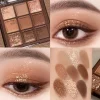 Nine-color chocolate eye shadow plate earth color pearlescent matte glitter fine without makeup