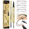 O'CHEAL Styling Eyebrow Gel 3D Feathery Wild Brow Wax Double-end Waterproof Sculpt Soap Eyebrow Pencil Eye Makeup Cosmetics