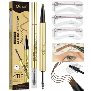 O'CHEAL Styling Eyebrow Gel 3D Feathery Wild Brow Wax Double-end Waterproof Sculpt Soap Eyebrow Pencil Eye Makeup Cosmetics