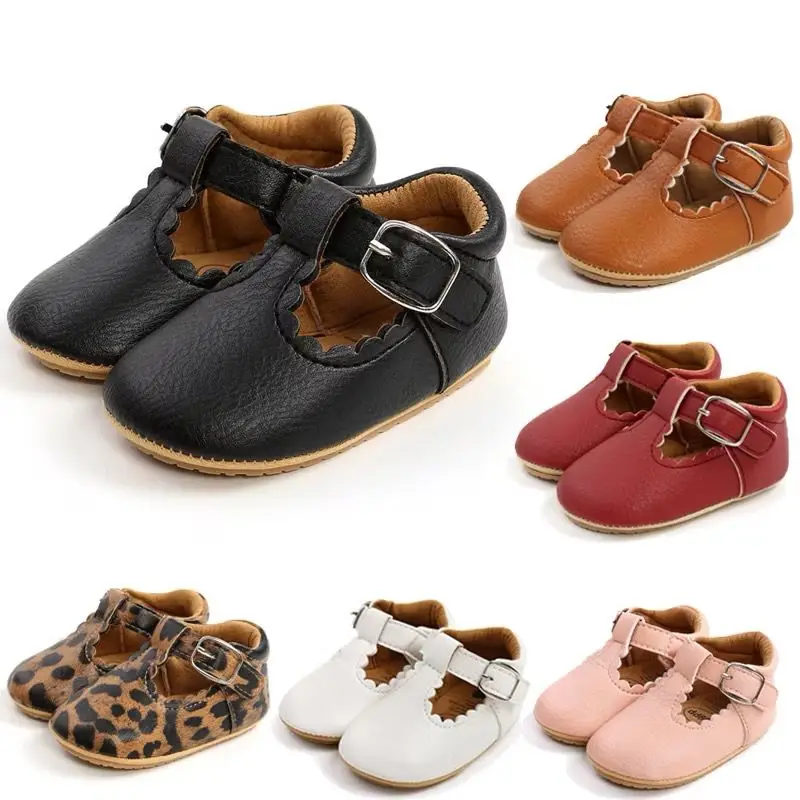 Off-the-shelf baby shoes children girls and boys sports shoes toddler non-slip soft-soled PU leather shoes for 0-18 months