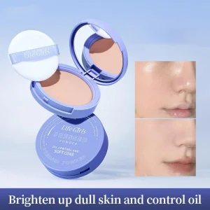 Oil Control Pressed Powder, Matte Smooth Face Setting Powder, Waterproof Long Lasting Makeup Cosmetic Flawless Face Powder
