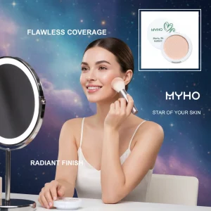 Oil Control Soft Focus Pressed Powder Matte Compact Lasting No Cakey Full Coverage Concealer Face Tightening Air Powder Makeup