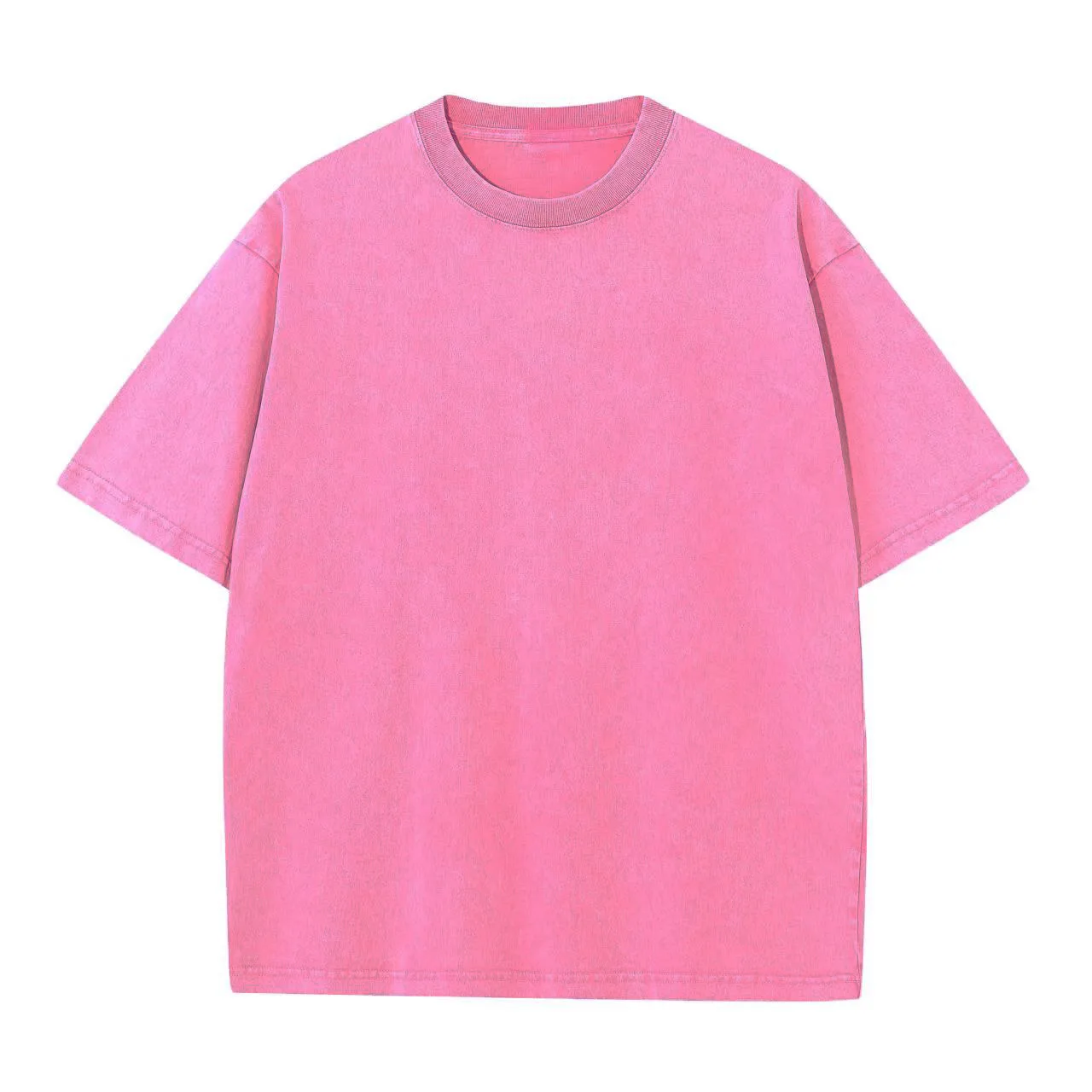 Oversized Tshirts for Men Gym Vintage Heavyweight T Shirts Cotton Workout Acid Wash Baggy Tees Solid Street Fashion Tops Unisex - Image 4