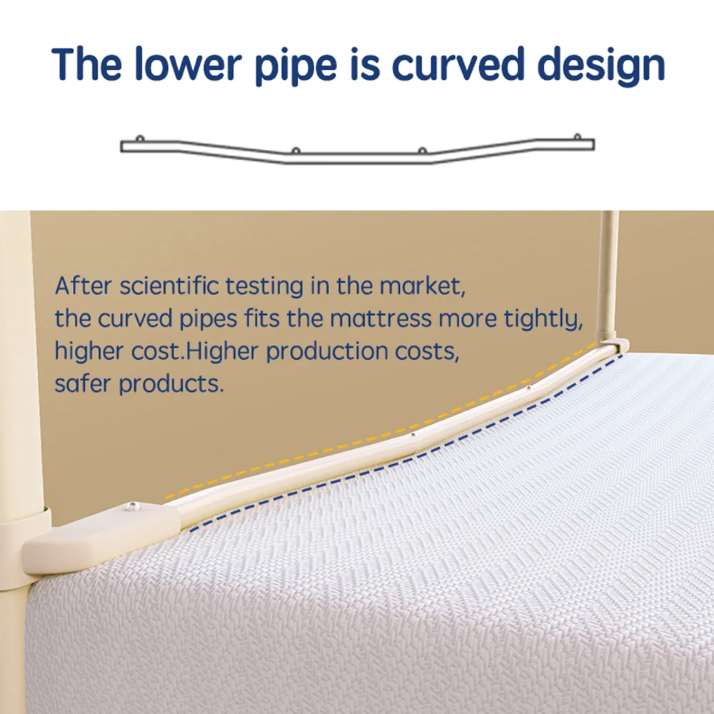PANGDUBE 1 piece Baby Safety Railing for Children Bed Rail Guard Protective Barrier for Kid Bed Need to Screw Installation - Image 6