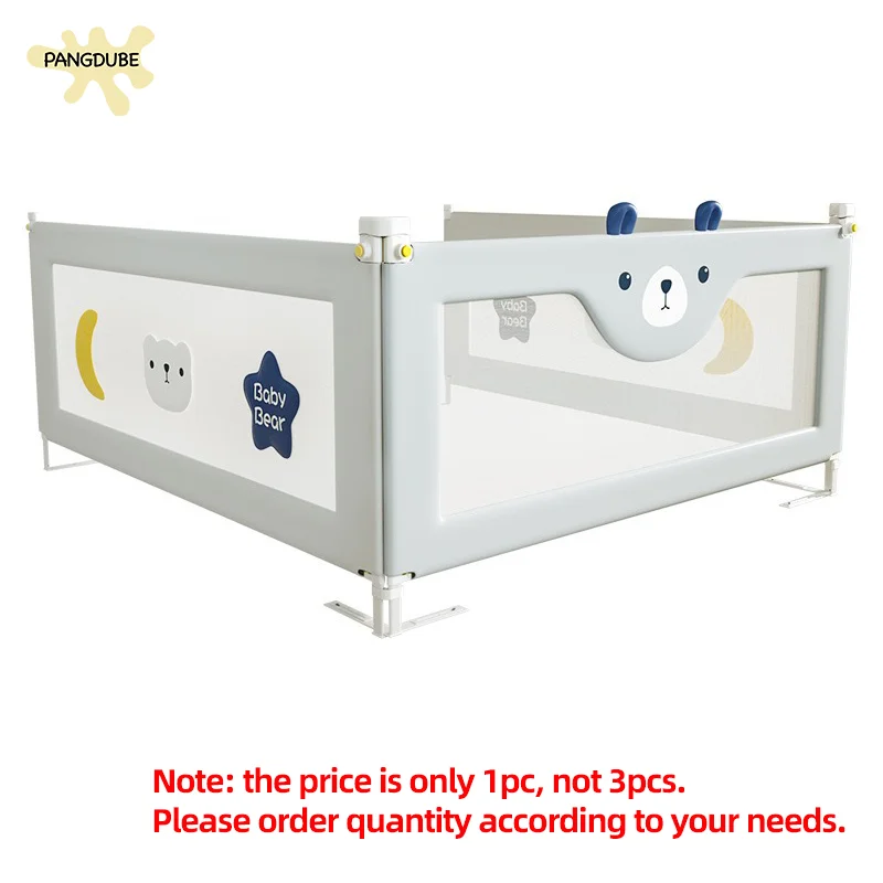 PANGDUBE 1 piece Baby Safety Railing for Children Bed Rail Guard Protective Barrier for Kid Bed Need to Screw Installation