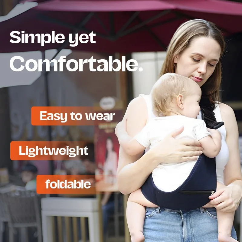 PANGDUBE Baby Carrier Sling with Hip Seat Ergonomic Design Breathable Mesh Newborn to Toddler Waist Support Hands-Free - Image 4