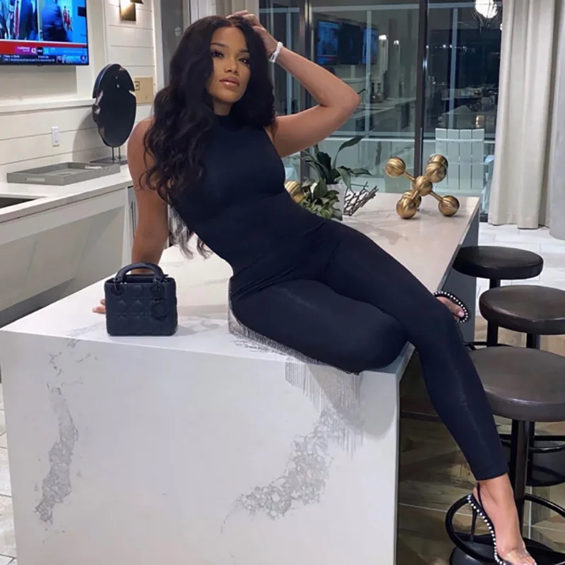 Pencil Jumpsuit Women New Full Seasons Casual Fitness Sporty Playsuit Sleeveless Slim Activewear All In One Jumpsuit Clothing - Image 5