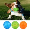 Pet Dog Cat Puppy Sounding Toys Polka Squeaky Tooth Cleaning Balls Playing Balls Pet Teeth Chew Toy Pet Chewing Accessories