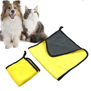 Pet Dog and Cat Towels Soft Fiber Towels Water-absorbent Bath Towel Convenient Pet Shop Cleaning Towel Pet Supplies