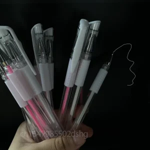 Pink White Brow Pen Skin Pen Waterproof Eyebrow Lip Tatoo Gel Marker Pen for Microblading Eyebrow Lip Scribe PMU Tool
