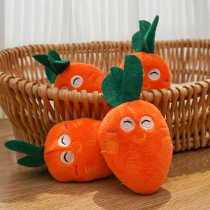 Plush Carrot Sound Squeak Toy for Cats Puppy Dogs Pet Toy Supplies Dog Toys for Small Dogs Pet Products Dog Accessories
