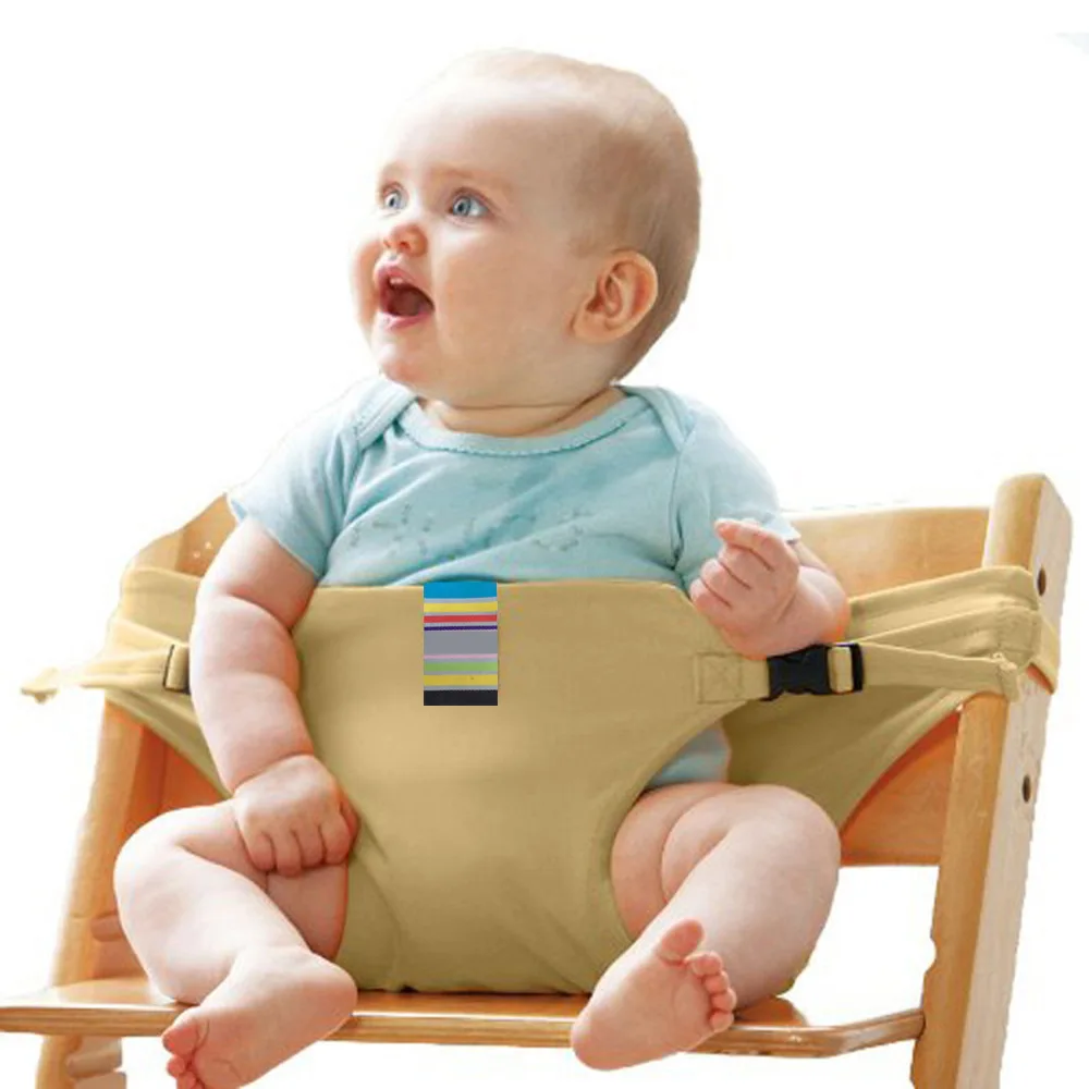 Portable Baby Child Dining Belt Oxford Cloth Adjustable Chair Seat Belt Stretch Wrap Feeding Chair Baby Dining Chair Safety Belt - Image 2