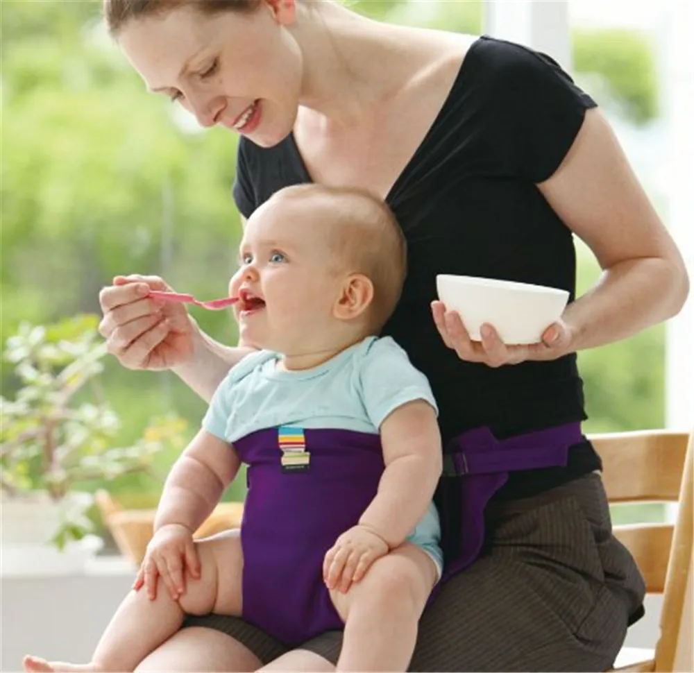 Portable Baby Child Dining Belt Oxford Cloth Adjustable Chair Seat Belt Stretch Wrap Feeding Chair Baby Dining Chair Safety Belt - Image 3