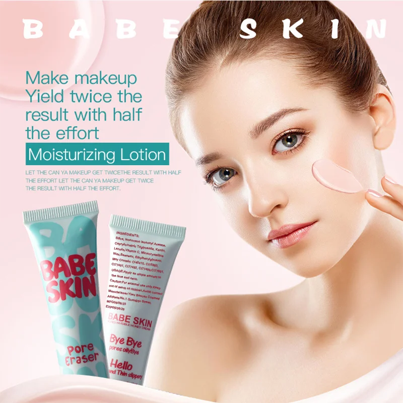 Private Label Babe Skin Instant Pore Eraser Primer Makeup Smooth Skin Lightweight,Breathable Fragrance Face Primer 25ml - Image 3