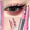 Punk Red Eyebrow & Eyeliner Gel 2 In 1 With Angled Brush Smudge-Proof Waterproof Creamy Smooth for Brows & Under Eye Makeup