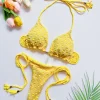 RUOTONSEPT Sexy Hollow out Braiding rope Bikini Set Swimwear Women's Swimsuit Triangle Solid Bathing Suit Brazilian Biquinis