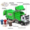 Realistic Garbage Truck Toy Set with Trash Can & STEM Learning Cards | 6+ Years Interactive Pull-Back Vehicle for Boys & Girls,
