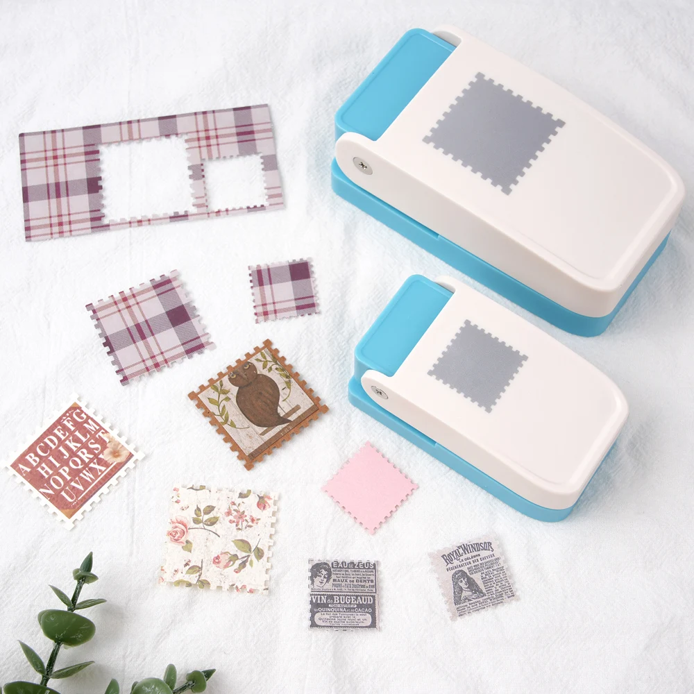 Rectangular Postage Stamp Punches Lever Action Puncher for Paper Crafting Scrapbooking DIY Projects Arts Crafts Supplies Scrapbo - Image 4