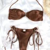Rinabe Brown Bikinis Low Waist Biquinis 2024 Swimsuit Women Swimwear Bandage Bathing Suit Female Beachwear Summer Bikini Sets
