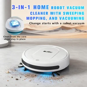 Robot Vacuum Cleaner, 3-in-1, Sweeping, Mopping, Vacuuming In One, 4, 000 Pa Powerful, 90 Minutes Battery Life, Low Noise