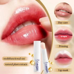 SADOER collagen Moisturizing lip balm Anti Cracking nourishing anti-cracked Long-Lasting Hydration Stick Lip skin care