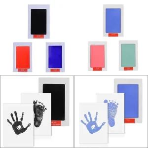Safe Baby Care Non-Toxic Baby Handprint Imprint Kit Kids Souvenirs Casting No Touch Skin Newborn Footprint Ink Pad Infant Clay