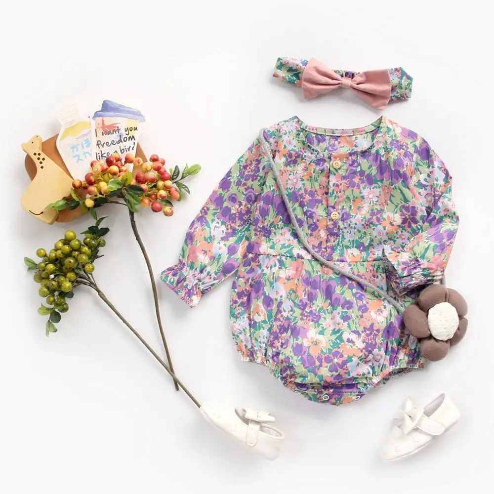 Sanlutoz Baby Girl Bodysuits Cotton Newborn Baby Clothes Princess with Headband Cute - Image 5