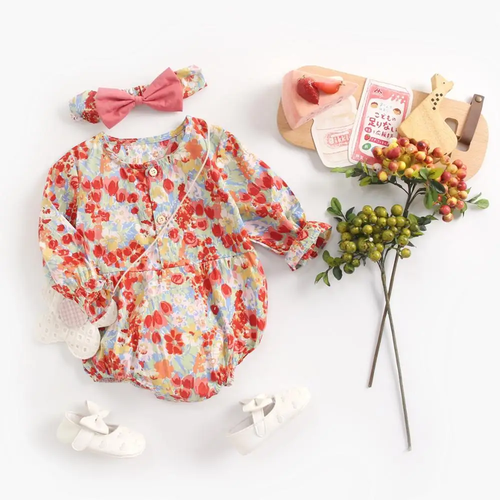 Sanlutoz Baby Girl Bodysuits Cotton Newborn Baby Clothes Princess with Headband Cute - Image 3