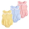 Sanlutoz Summer Cotton Baby Bodysuit Newborn Cute Plaid Clothing for Baby Girls Sleeveless Princess Toddler Infant Bodysuits