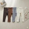 SeasonSea Autumn Winter Kids Ribbed Leggings Cotton Solid Pants Boys Girls Trousers Baby Toddler Clothes