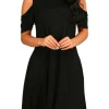 Sexy Elegant Dress Vintage Off Shoulder Short Sleeves Loose Dress Women Solid Color Mini Dress Club Party Vestidos