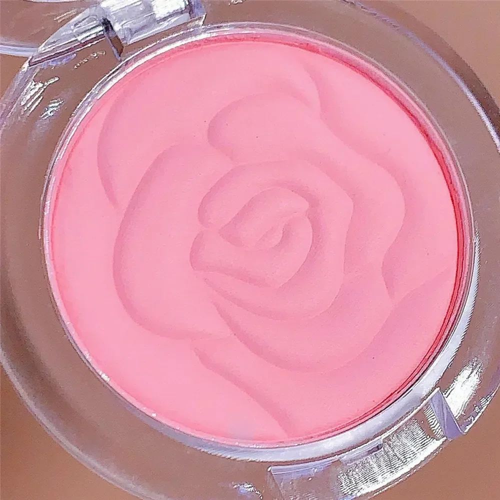 Single Color Matte Embossed Petal Blush Palette Peach Cream Pink Orange Cheek Contour Makeup Rouge for Women Beauty Cosmetics - Image 5
