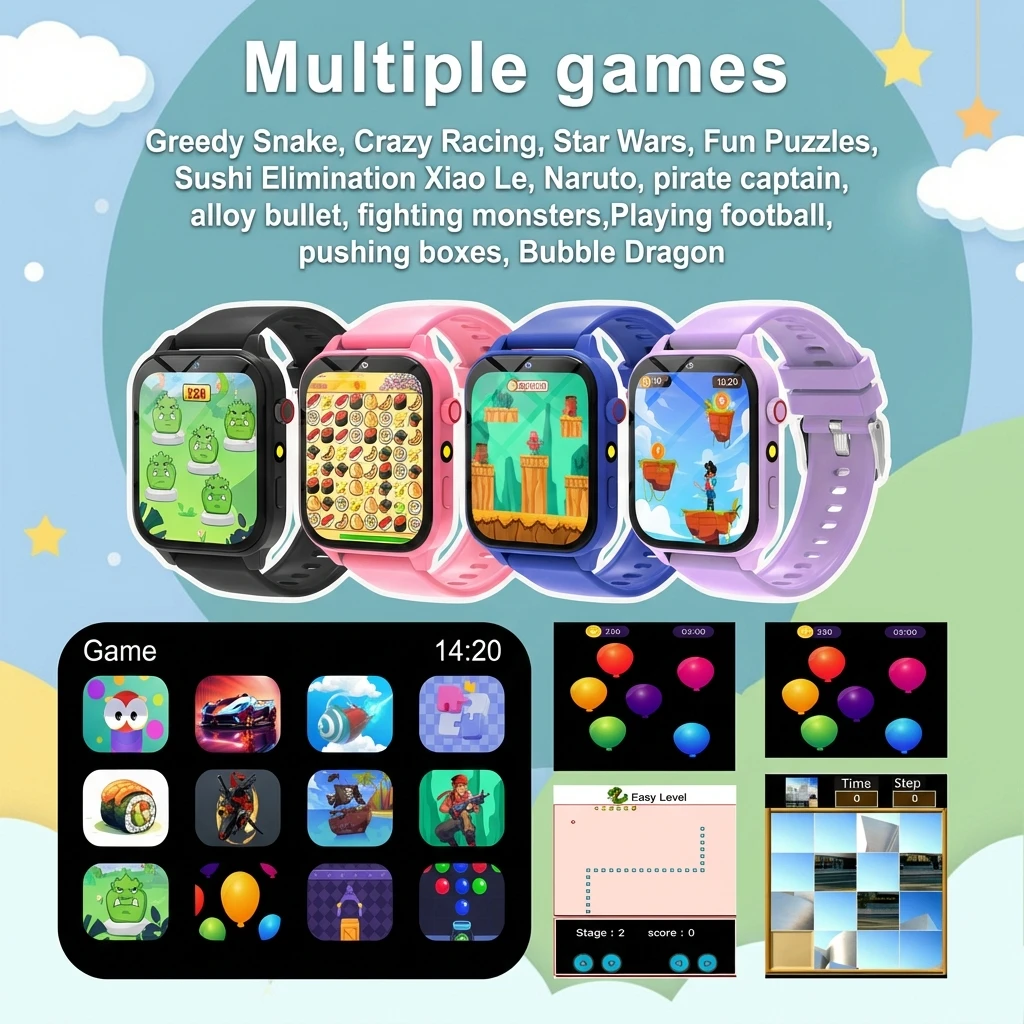 Smart Watch Kids 18 Learning Games Sleep Monitor SOS Call, Camera Alarm Clock Fun Educational Gift for Boys and Girls Ages 3-12 - Image 2