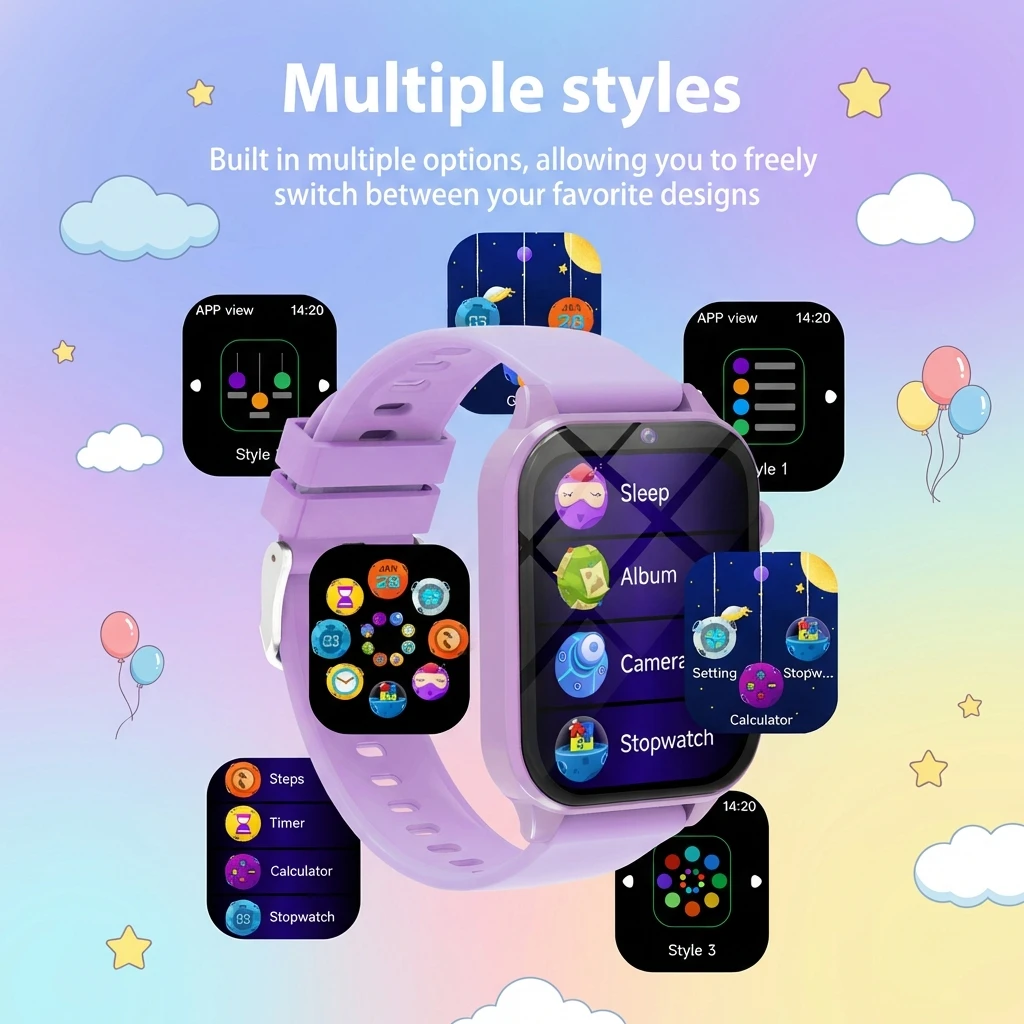 Smart Watch Kids 18 Learning Games Sleep Monitor SOS Call, Camera Alarm Clock Fun Educational Gift for Boys and Girls Ages 3-12 - Image 3