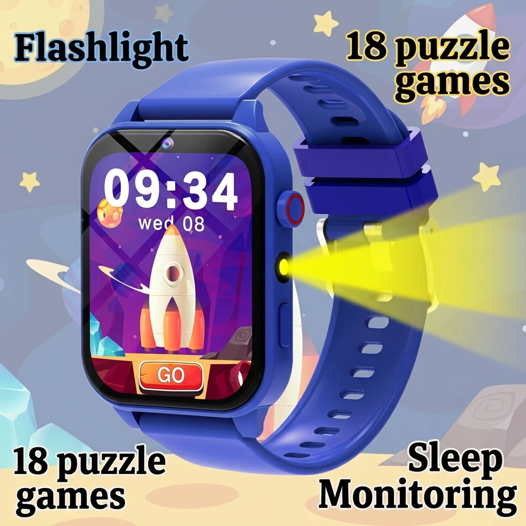 Smart Watch Kids 18 Learning Games Sleep Monitor SOS Call, Camera Alarm Clock Fun Educational Gift for Boys and Girls Ages 3-12 - Image 6