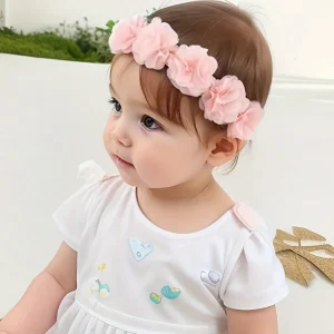 Solid Chiffon Flower Baby Girl Headband Cute Fashion Hair Band for Newborn Kids Soft Turban Baby Headwear Hair Accessories Girls