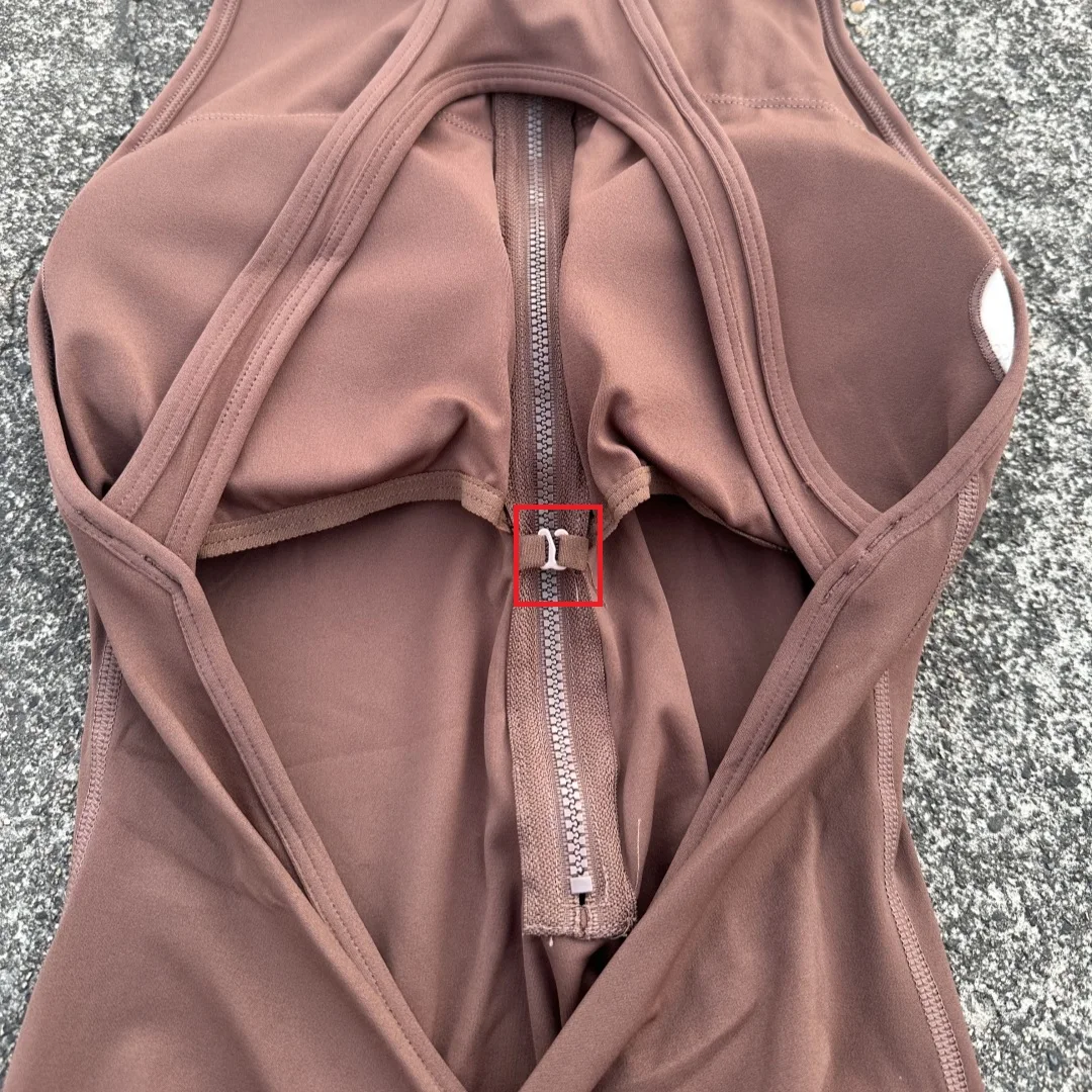 Solid color Back Waist Scrunch Backless Yoga Jumpsuit Short Set Women Zipper Sportswear Fitness One Piece Sports Suit Workout - Image 4