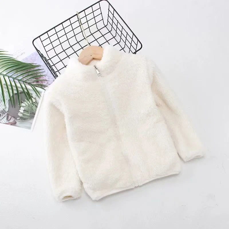 Spring And Autumn Winter Plush Coat For Boys And Girls Warm Clothes For Babies Wearing Double Sided Plush Clothes Outside - Image 2