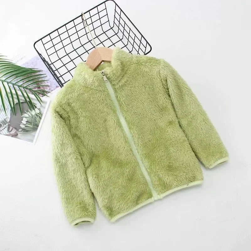 Spring And Autumn Winter Plush Coat For Boys And Girls Warm Clothes For Babies Wearing Double Sided Plush Clothes Outside - Image 3