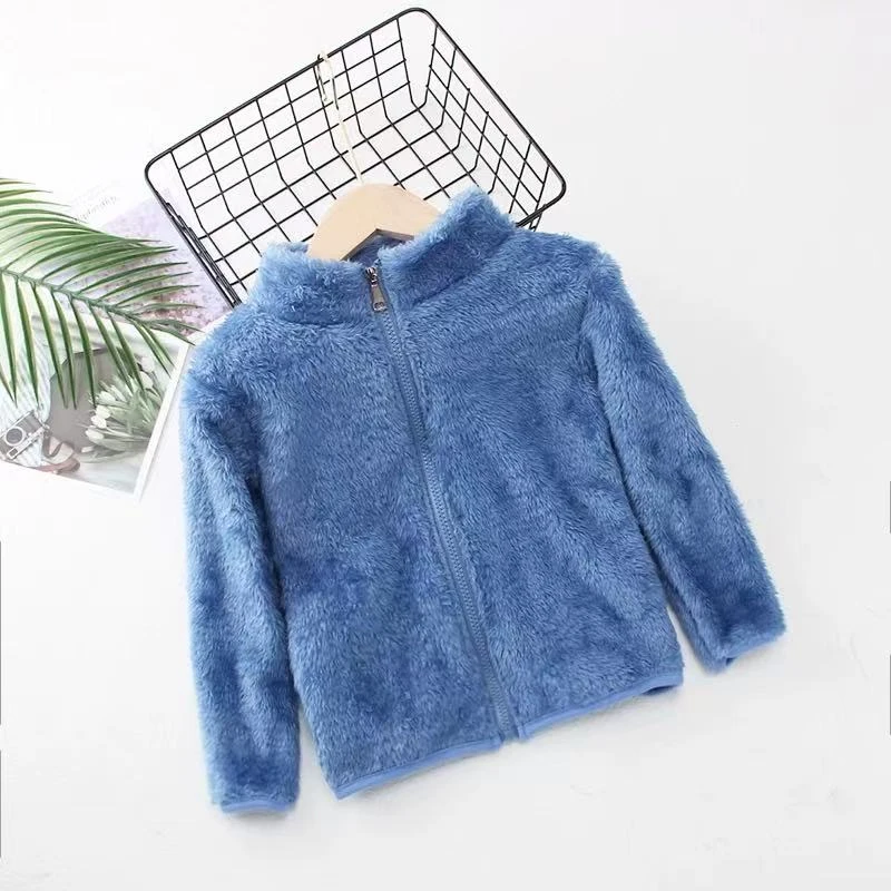 Spring And Autumn Winter Plush Coat For Boys And Girls Warm Clothes For Babies Wearing Double Sided Plush Clothes Outside - Image 6
