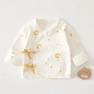 Spring Newborn Baby Cartoon Top Half Back Design Baby Cardigan Pure Cotton Soft New Born Baby Boneless Cardigan