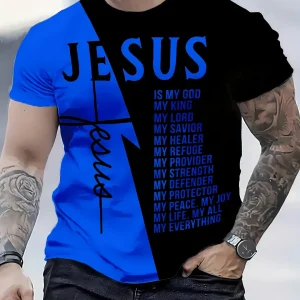 Summer 2025 new men's T-shirt Lightweight breathable casual and sporty polyester fiber outdoor men's T-shirt